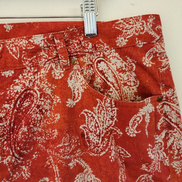 Vintage Lauren Ralph Pants Lauren Paisley Cropped Women's 18WX 25"Straight Leg - Picture 9 of 12